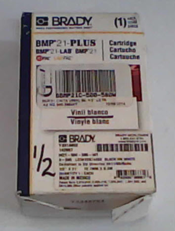 Cinta vynil blanco Brady 1/2"